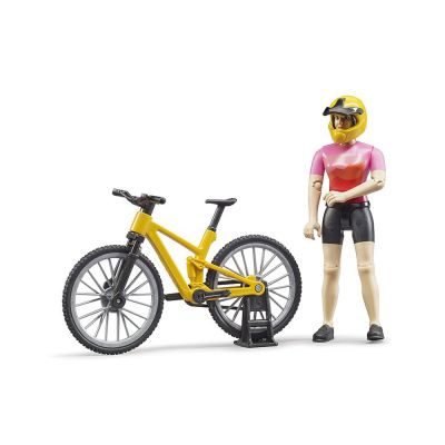 Bruder - Figurina Ciclista Cu Bicicleta De Munte ARTBR63111