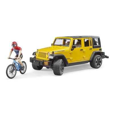 Bruder - Jeep Wrangler Unlimited Rubicon Cu Bicicleta Si Ciclist ARTBR02543