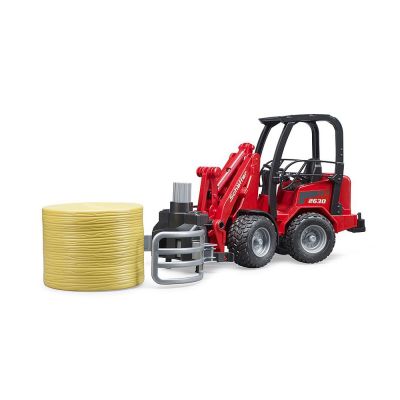 Bruder - Incarcator Compact Schaffer 2630 Cu Graifer Si Un Balot Rotund ARTBR02192