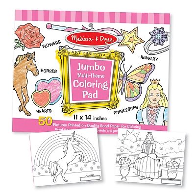Caiet jumbo cu desene pentru colorat melissa and doug roz - okemd4225
