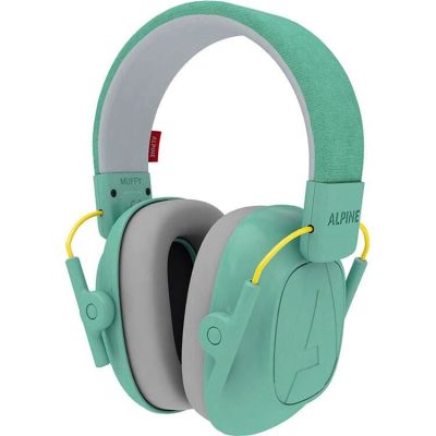 Casti antifonice pliabile pentru copii 5-16 ani, ofera protectie auditiva, SNR 25, verde menta, ALPINE Muffy Kids Mint ALP26498