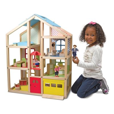Casuta de papusi din lemn mobilata melissa and doug - okemd2462