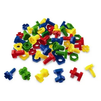 Joc de indemanare suruburi si piulite si cutie de depozitare miniland - okeml31759