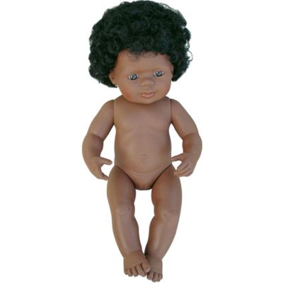 Papusa afroamerican fata 38 cm - miniland - okeml31060