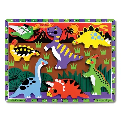 Puzzle lemn in relief dinozauri melissa and doug - okemd3747