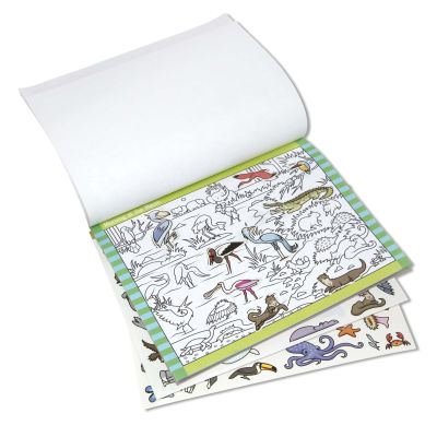 Bloc de colorat si abtibilduri cauta si gaseste animale - okemd30152