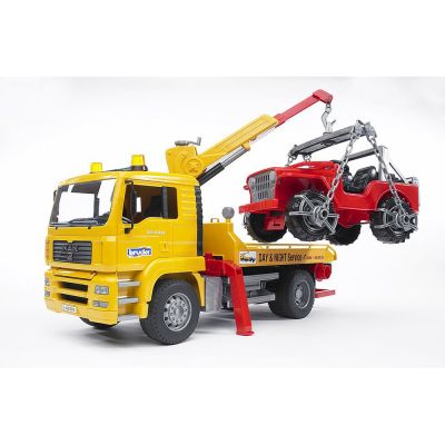 Bruder - Camion De Tractare Man Tga Si Vehicul De Teren ARTBR02750