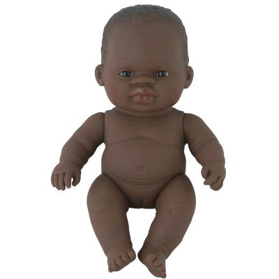 Papusa vinil 21 cm fetita africana miniland - okeml31144