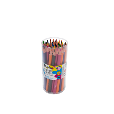 Set 48 creioane colorate triunghiulare maxi mina 4 mm - okelfc1879