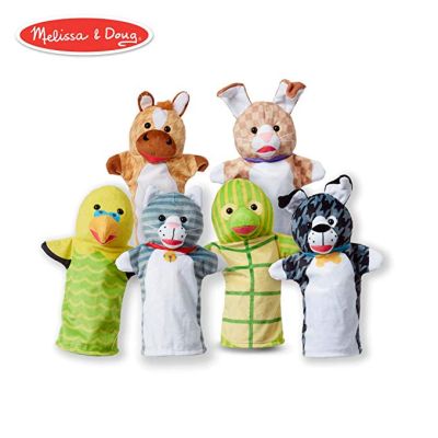 Set 6 papusi de mana animale de companie - melissa & doug - okemd9119