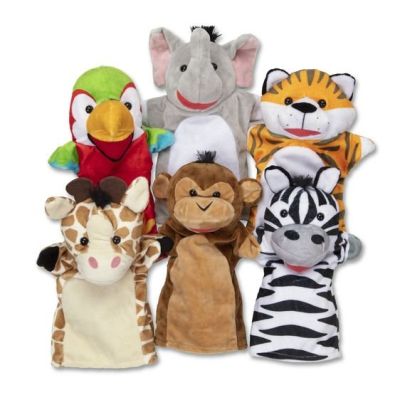 Set 6 papusi de mana animale safari - melissa & doug - okemd9118