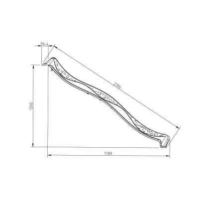 Tobogan yulvo 2.2 m pentru copii diverse culori - okekbt400.012