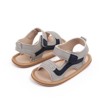 Sandalute gri cu insertie neagra pentru baietei MDd2795-2-sa5(p9)