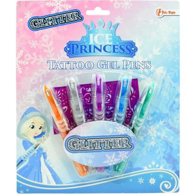 Set 5 pixuri cu gel pentru tatuaje Ice Princess Tattoo Toi-Toys TT45650A BBJTT45650A_Initiala