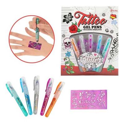 Set 5 pixuri cu gel pentru tatuaje Tattoo Toi-Toys TT45622A BBJTT45622A_Initiala