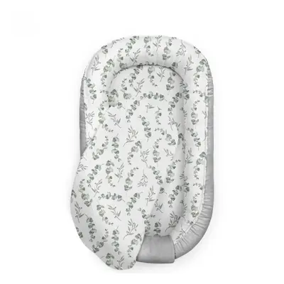 Suport De Dormit Babynest Premium Bumbac Si Catifea Eucalipt Soft Grey By Babysteps, 70x35 Cm Pjbk1237