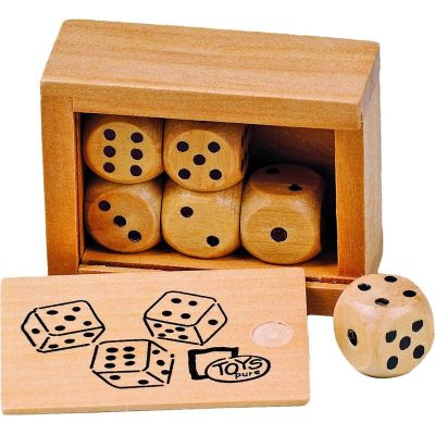 Set 6 zaruri din lemn in cutie - okegokihs239