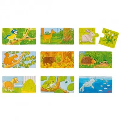Set de 9 puzzleuri cu ce se hranesc animalele? - okegoki57464