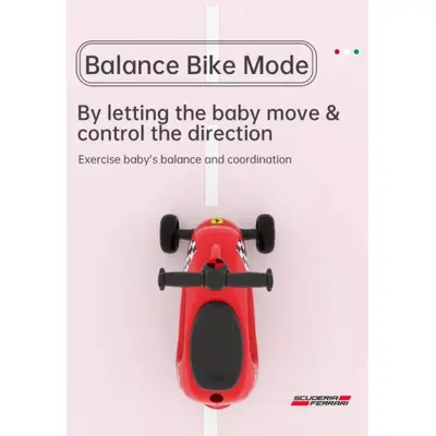 Trotineta pliabila multifonctionala ferrari 4 in 1 neagra funkfxk92bl