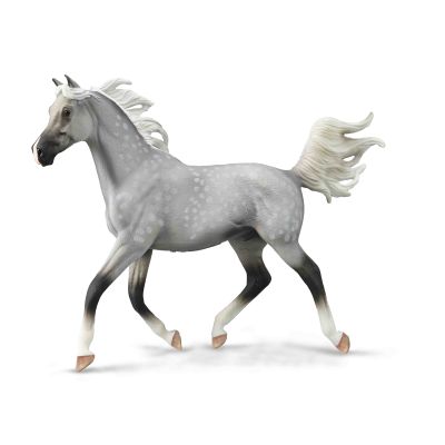 Figurina pictata manual armasar half arabian dappled gri - okecol88959deluxe