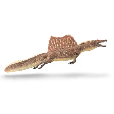 Figurina pictata manual dinozaur spinosaurus innotand cu mandibula mobila - okecol88944deluxe