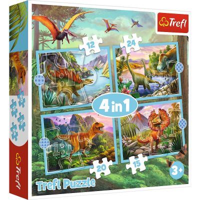 PUZZLE TREFL 4IN1 LUMEA DINOZAURILOR VIV34609