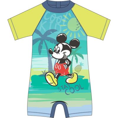Costum de baie UV cu maneci scurte si fermoar Mickey EPLUSM EPMDISMFB5244A529 BBJEPMDISMFB5244A529_Albastru_110/116