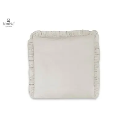 MimiNu - Perna clasica de dormit, Cu husa detasabila cu fermoar, Din bumbac, 40x40 cm, Colectia Royal, Beige BYN6426972010917