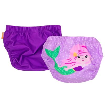 Set 2 chilotei de baie impermeabili, Zoocchini, protectie UPF50+, marime M, 12-24 Luni – Sirena KRTZOO2095