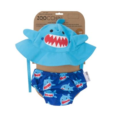 Set Chilotel De Baie Si Palarie, Marimea L, UPF 50+, Zoocchini, Shark KRT5328
