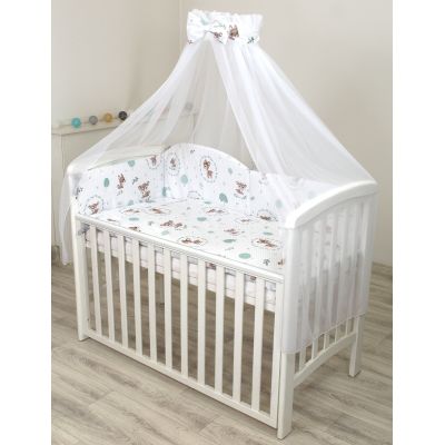Baldachin Din Tul, Funda Din Bumbac, Imprimeu Lenjerie Caprioara Mica, Amy 300x160 Cm, Suport De Prindere Inclus, 153h Cm Pjb83695+s