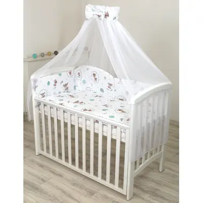 Baldachin Din Tul, Caprioara + Suport Universal Din Metal Pentru Patut, Amy   Set Complet 300x155 Cm Pjb83695+s