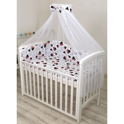 Baldachin Din Tul, Funda Din Bumbac, Imprimeu Lenjerie Miki, Amy 300x160 Cm, Suport De Prindere Inclus, 153h Cm Pjb83696+s