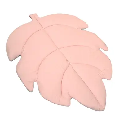 Covoras De Joaca Termic Frunza Pure Rose 150x105x5cm, Pliabil, Bumbac 100% Si Umplutura Antialergica Babysoft  , Protectie Impotriva Loviturilor Pjb83547