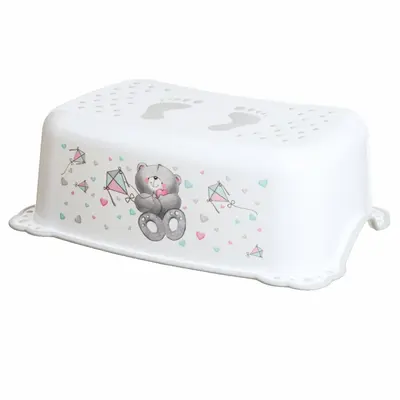 Inaltator Baie, Antiderapant, Bear Alb, Maltex Baby Pjbc3108