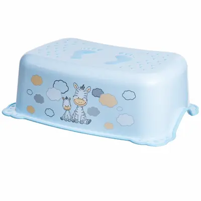 Inaltator Baie, Antiderapant, Zebra Light Blue, Maltex Baby Pjbc1434