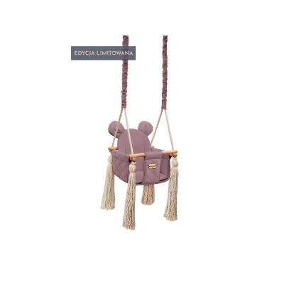 Leagan Pentru Copii Si Bebelusi, Catifea Velvet, Perna Detasabila Ursulet Teddy Nostalgia Rose Pjb2426-1994