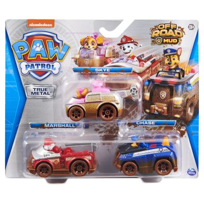 PATRULA CATELUSILOR SET 3 MASINUTE METALICE SCARA 1:55 VIV6060795