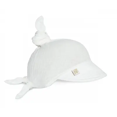 Sepcuta De Soare 6 Luni - 6 Ani Reglabila Din Bumbac Muselina Cu Cozoroc Pentru Protectie, White Pjbc86360