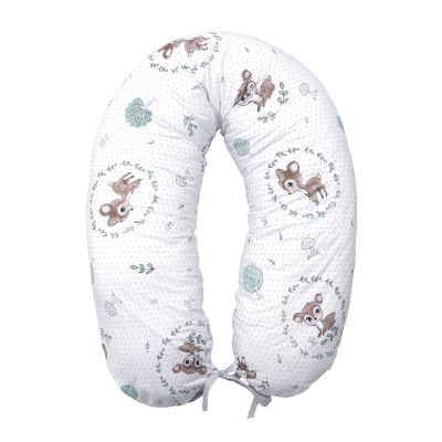 Perna Pentru Gravide Si Alaptare, Husa Detasabila Din Bumbac 100% Si Umplutura Antialergica Babysoft  , Caprioara Mica, Amy Pjb83166