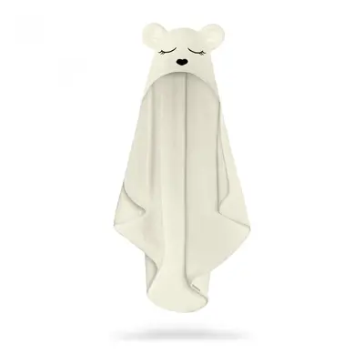 Prosop Din Fibra De Bambus Cu Gluga Pentru Bebelusi Si Copii, Teddy Ecri, Marimea S 85x90cm Pjbc61485