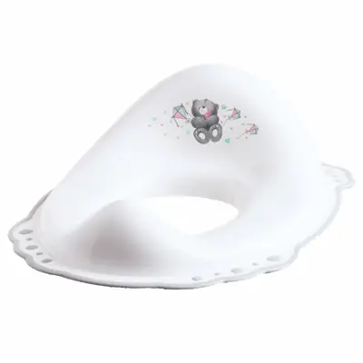Reductor Toaleta Copii, Antiderapant, Bear Alb, Maltex Baby Pjb6904