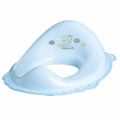 Reductor Toaleta Copii, Antiderapant, Zebra Light Blue, Maltex Baby Pjb9509
