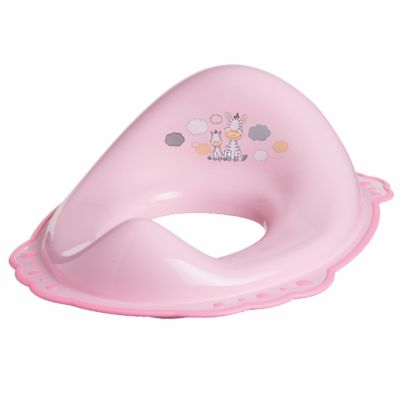Reductor Toaleta Copii, Antiderapant, Zebra Light Pink, Maltex Baby Pjb9243