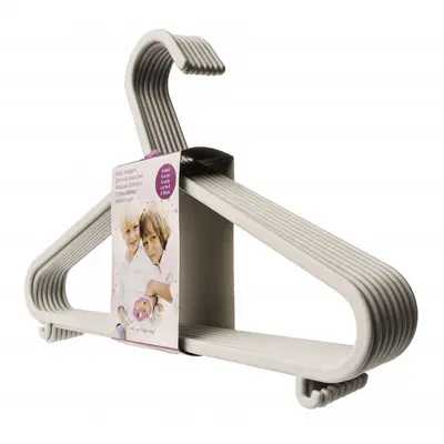 Set 8 Umerase Pentru Haine Bebe, Light Grey, Maltex Baby Pjb8061grey