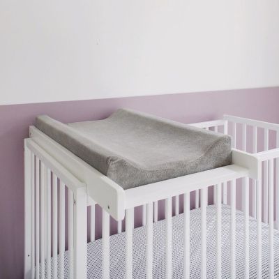 Masa De Infasat Din Lemn, Atasabila La Patut Bebe 120x60 Si 140x70 Cm, Alb, 86 X 51 X 7 Cm, Inclus Saltea Din Spuma, Husa Detasabila Bumbac, Woodies, 40 X 70 Cm Pjbctc_alb+311180