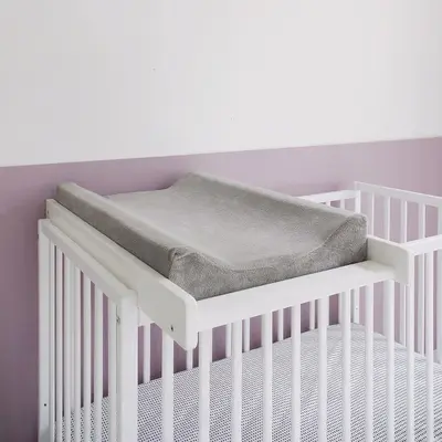 Masa De Infasat Din Lemn, Atasabila La Patut Bebe 120x60 Si 140x70 Cm, Alb, 86 X 51 X 7 Cm, Inclus Saltea Din Spuma, Husa Detasabila Bumbac, Woodies, 40 X 70 Cm Pjbctc_alb+311180