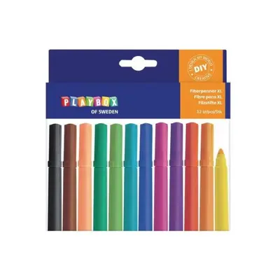 Set 12 carioci colorate cu varful gros - okepb2470500