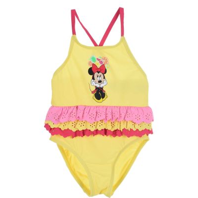 Costum baie cu volanase Minnie Mouse SunCity UE0019 BBJUE0019_Galben_12 luni (74 cm)