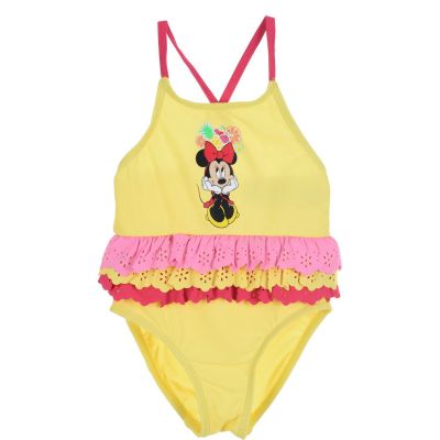 Costum baie cu volanase Minnie Mouse SunCity UE0019 BBJUE0019_Galben_18 luni (81 cm)